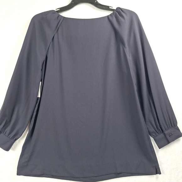 Lark & Ro Womens Size O Black Long Sleeve Pullover Blouse Top Shirt - Picture 2 of 11